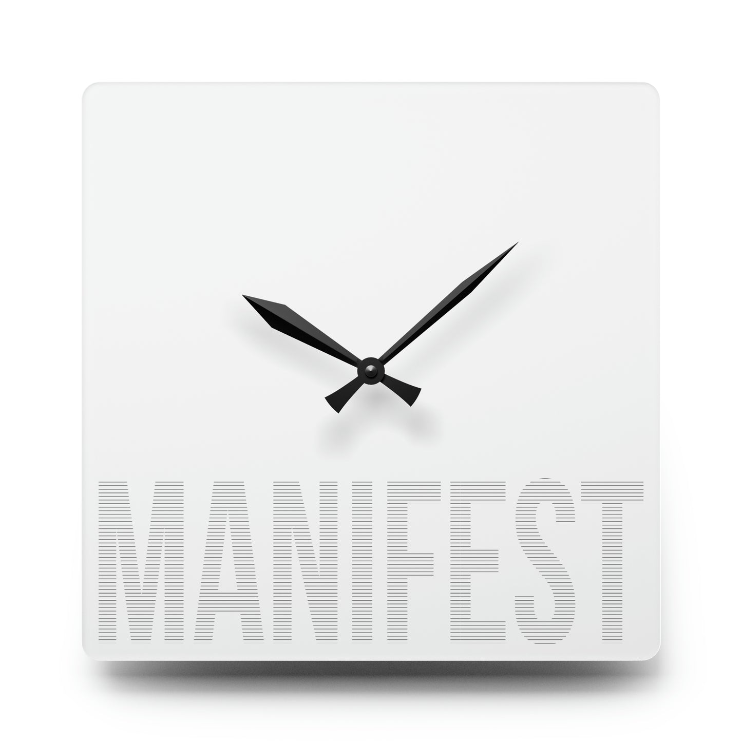 "Manifest" Minimlist Look Acrylic Wall Clock
