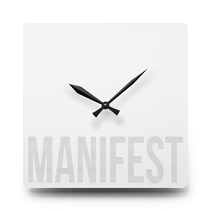 "Manifest" Minimlist Look Acrylic Wall Clock