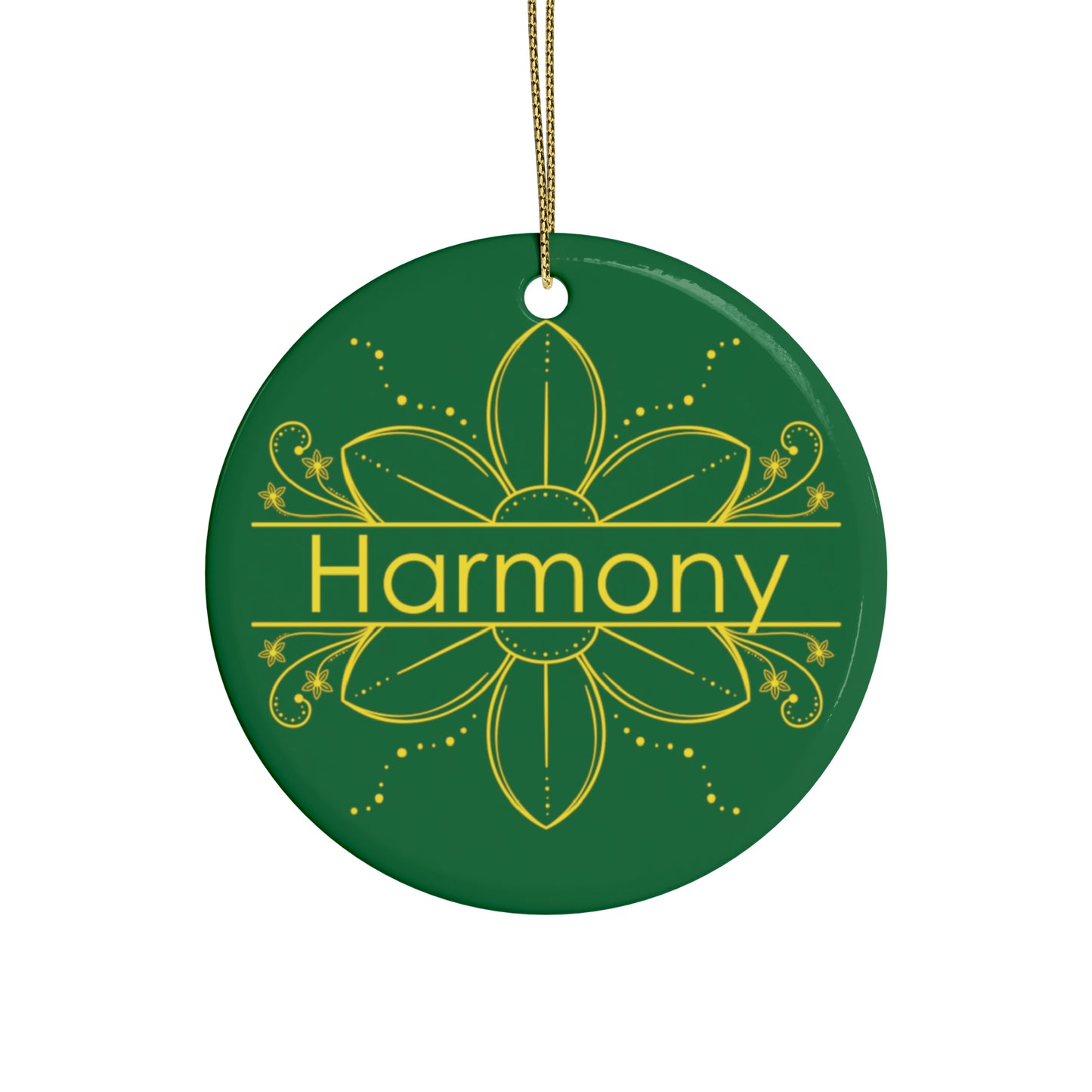 "Harmony" Ceramic Ornament (Green)