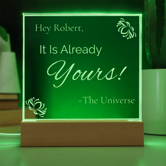 Personalized Engraved Lighted Acrylic Plaque - Universal Reminder