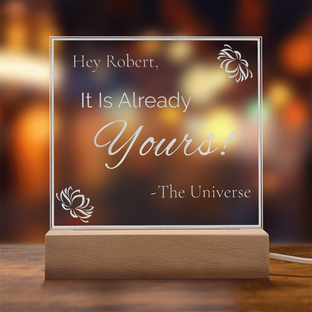 Personalized Engraved Lighted Acrylic Plaque - Universal Reminder